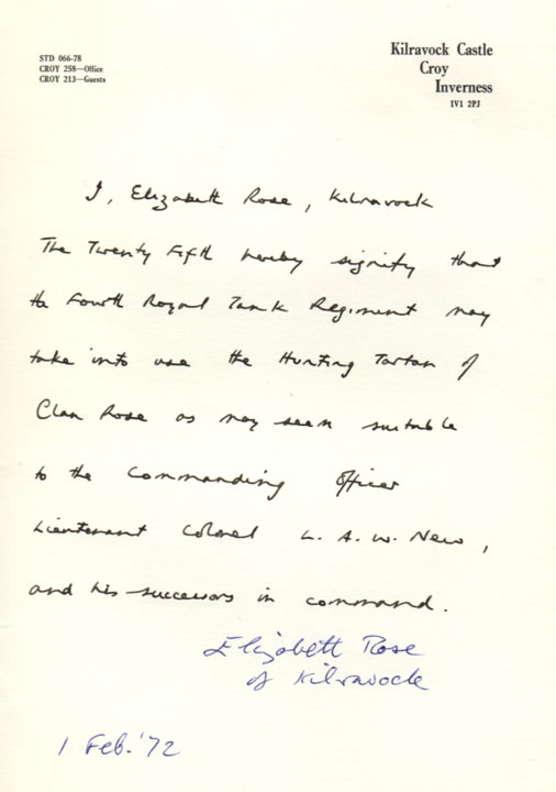 Elizabeth Rose Letter