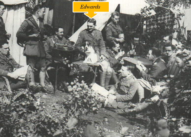 Officers of D Battalion enjoying a pause in the fighting – September 1917