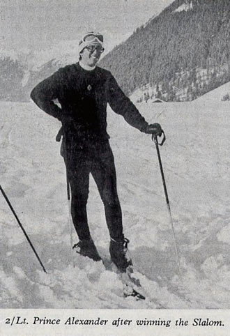 2/Lt Prince Alkexander after winning the Slalom 1968
