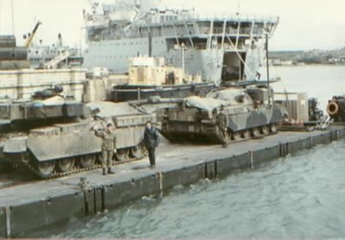 All the BG's AFV's were pre-positioned, being shipped into Vancouver port